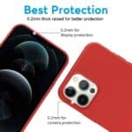 Cover per iPhone TPU Soft Resistente e Leggera Rosso,IPHONE 14 PRO MAX - immagine 2