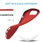 Cover per iPhone TPU Soft Resistente e Leggera Rosso,IPHONE 14 PRO MAX - immagine 3