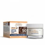 Crema Solare Viso SPF 50 con Acido Ialuronico e Moringa