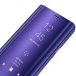 Custodia Clear View per Huawei - Protezione a Libro Elegante Blu Cromato,MATE 20