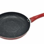 Padella 24 cm Rossa: Rivestimento Pietra e Manico Antiscottatura