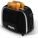 Tostapane 2 Slot Pem con Leva Laterale e Termostato 700W