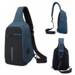 Zaino Monospalla Antifurto con USB e Aux Newtop BR03