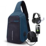 Zaino Monospalla Antifurto con USB e Aux Newtop BR03 - immagine 3