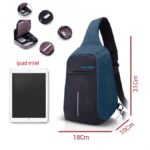 Zaino Monospalla Antifurto con USB e Aux Newtop BR03 - immagine 4