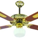 Dcg VENTILATORE DA SOFFITTO CON 4 PALE IN LEGNO CON LUCE E TELECOMANDO 65 W Ø cm. 128
