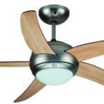 Dcg VENTILATORE DA SOFFITTO CON 5 PALE IN LEGNO CON LUCE E TELECOMANDO 60 W Ø cm. 132