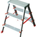 Facal SGABELLO IN ALLUMINIO FILO doppia salita 3 gradini