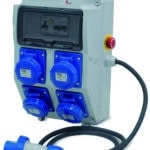 Rosi QUADRO ELETTRICO PORTATILE 2240E-PF 4 prese 16A 3P 230V - IP65 con pulsante di emergenza