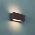 Century APPLIQUE BIDIREZIONALE RETTANGOLARE A LED REVERSO 1 Slot E27  Col. Corten