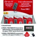 Bravo RADIOCOMANDO APRICANCELLO DOORX Codice fisso  Frequenza 433 MHz Display 22 pz.