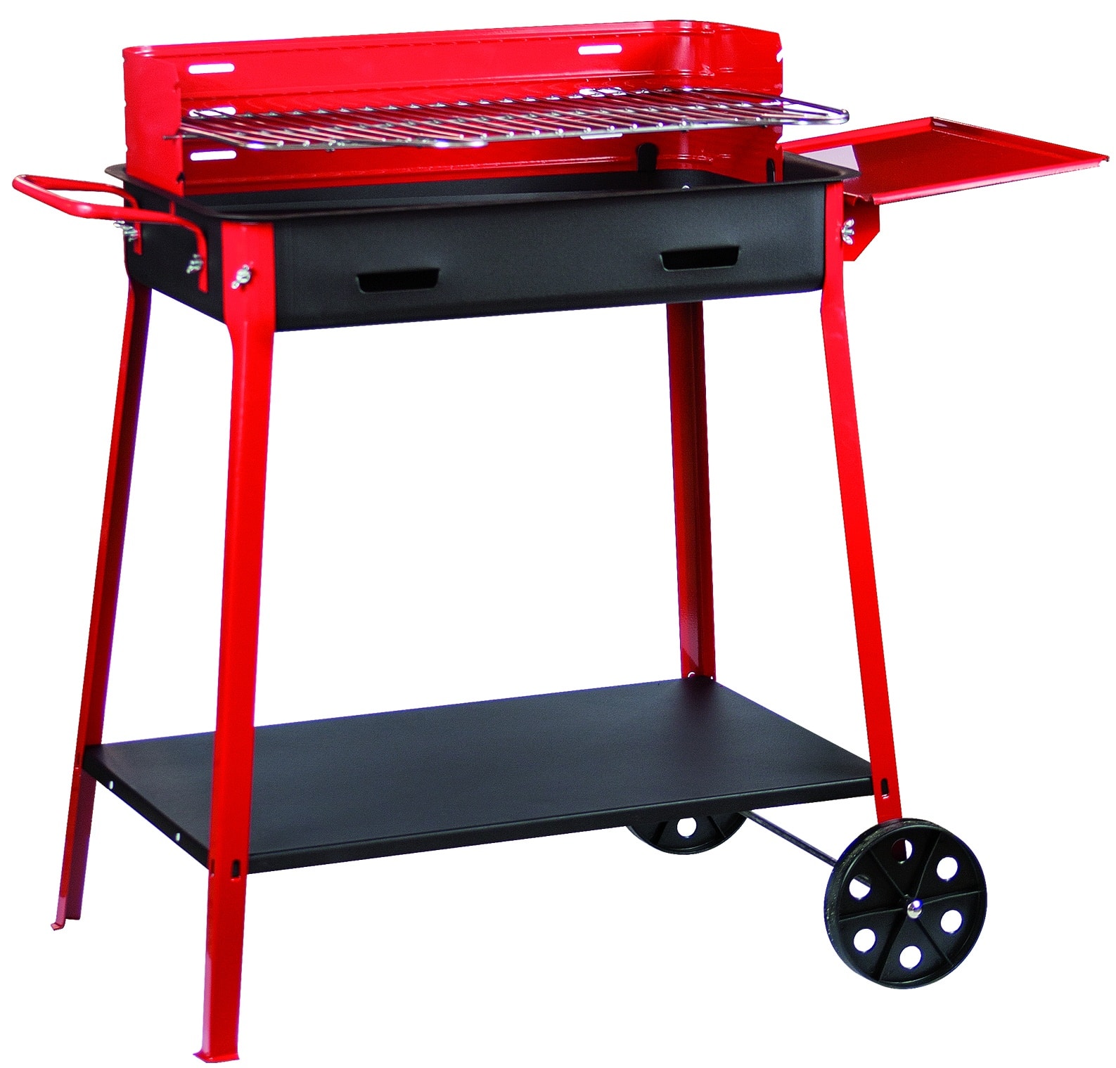 1301115.jpg BARBECUE CON RUOTE E MENSOLA cm. 60x40x85 h - immagine 1