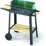 Ompagrill BARBECUE 50-25 GREEN/W griglia acciaio cromato cm. 50x25x77 h