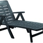 LETTINO PIEGHEVOLE CON RUOTE SMERALDO cm. 189x72X96 h col. Antracite