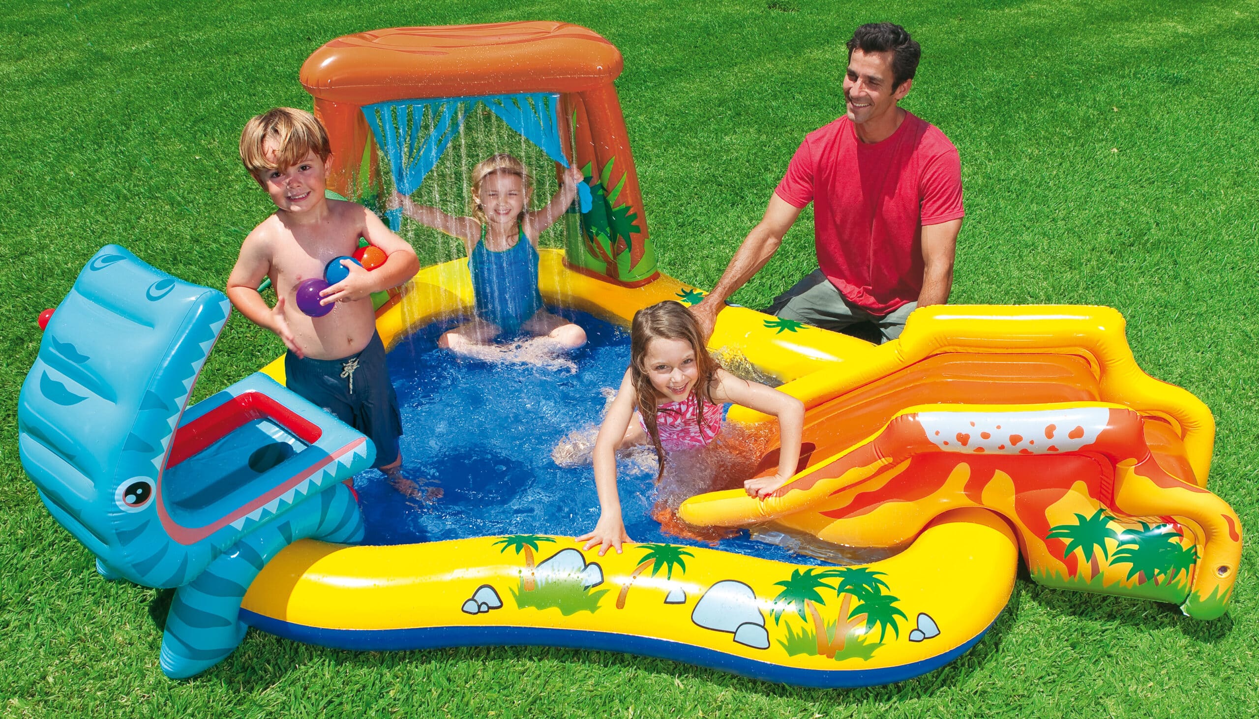 1313317.jpg Intex PLAY CENTER DINOSAURO cm. 249x191x109 h (lt. 310) - immagine 1