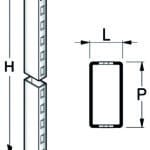 MONTANTE cm. 3x6x220 h Col. Bianco RAL9001