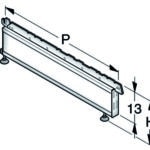 PIEDE BASE cm. 47x16 h Col. Bianco RAL9001