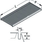 RIPIANO IN FILO CON GOLA cm. 37x100 Col. Bianco RAL9001