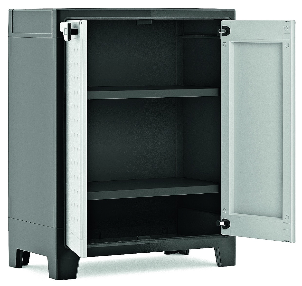 141278.jpg Keter ARMADIO BASSO TITAN XL cm. 80x44x100 h col. Antracite/Grigio - immagine 1