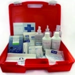 VALIGETTA PRONTO SOCCORSO IN POLIPROPILENE cm. 40x13x29,5 h col. Arancio - ALLEG.1