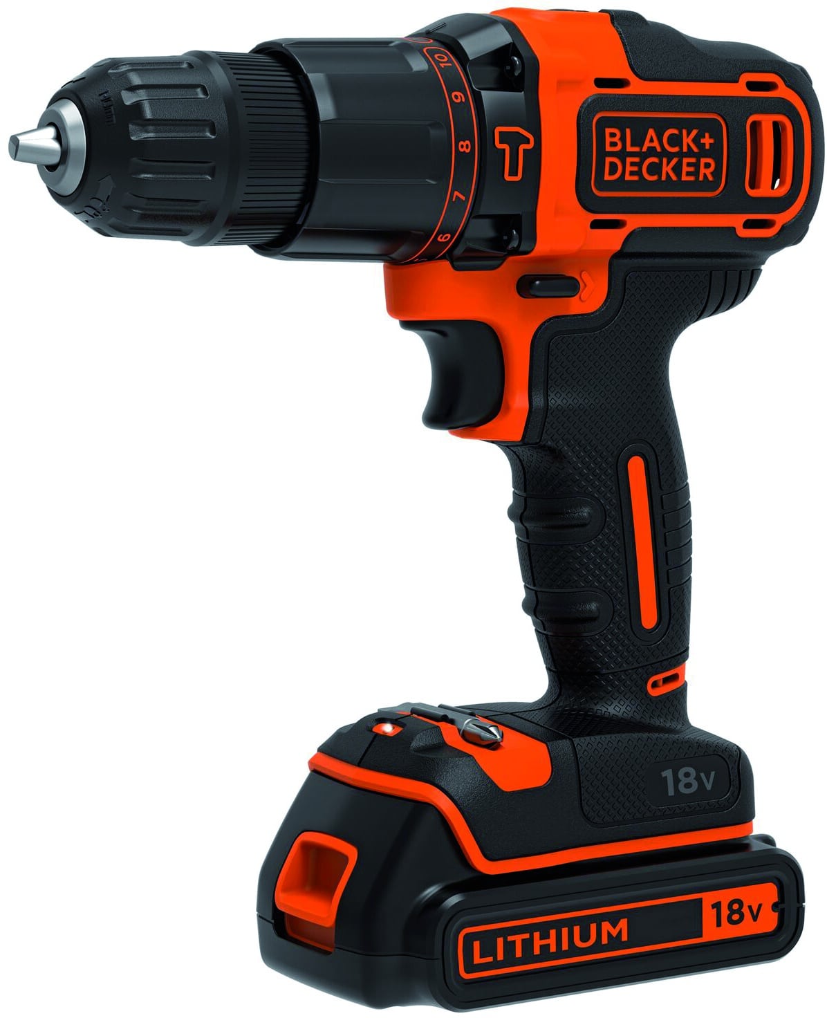 602401.jpg Black+Decker TRAPANO AVVITATORE A PERCUSSIONE BDCHD18K-QW 18V 1 batteria 1,5 Ah - immagine 1