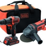 Black+Decker KIT TRAPANO AVVITATORE PERCUSSIONE+SMERIGLIATRICE BCK24D2S-QW 18V 2 batterie 2,0 Ah