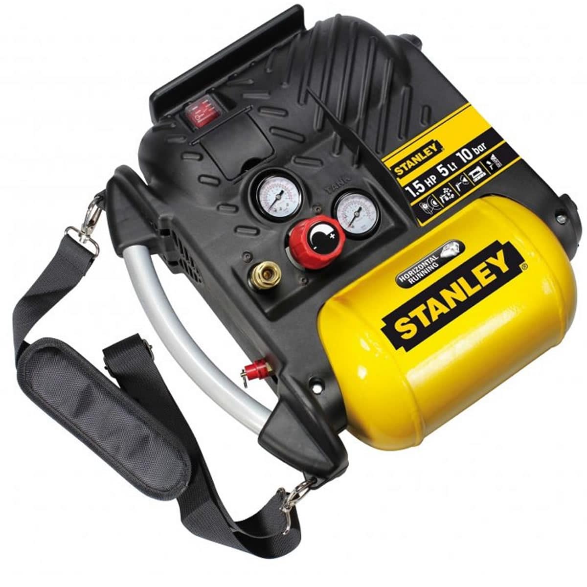 633145.jpg Stanley COMPRESSORE PORTATILE LT. 5 1,5 Hp - immagine 1