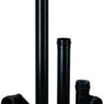 Save KIT PER STUFA A PELLET LIGHT  PZ. 6 Col. Nero opaco Ø cm. 8