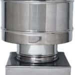 FUMAIOLO FISSO ANTIVENTO INOX Quadrato cm. 42x42