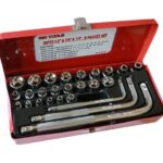 26 chiavi bussole torx femmina e4-e24 prolunghe attacco 1/2" 1/4" 3/8"