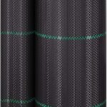 50m² telo pacciamatura contro le erbe infestanti 100g/m² - resistente allo strappo e permeabile all'acqua - elevata resistenza uv - telo nero per orto (50m x 1m, 1 rotolo)