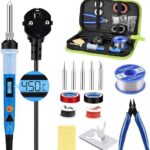 80w digital saldatore kit professionale con temperatura regolabile 200 ℃ ~ 450 ℃, interruttore on/off
