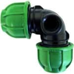 RACCORDO A COMPRESSIONE PN10 GOMITO 90° X POP-UP mis. 25x25x1/2