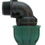 RACCORDO A COMPRESSIONE PN10 GOMITO 90° F/M mis. 25x3/4