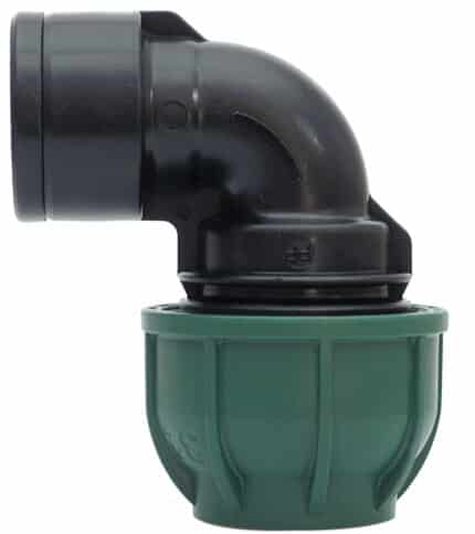 RACCORDO A COMPRESSIONE PN10 GOMITO 90° FEMMINA mis. 25x3/4