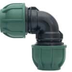 RACCORDO A COMPRESSIONE PN10 GOMITO 90°  mis. 20x20