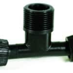 RACCORDO A T PER ALA GOCCIOLANTE FILETTO MASCHIO  mm. 16x16x1/2