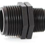 RACCORDO FILETTATO NIPPLO RIDOTTO PER TUBO IN POLIETILENE  mis. 1x1/2