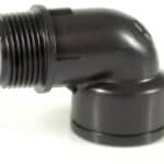 RACCORDO FILETTATO A GOMITO PER TUBO IN POLIETILENE M/F  mis. 1/2x1/2