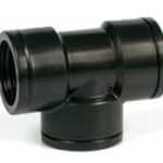 RACCORDO FILETTATO A T FEMMINA PER TUBO IN POLIETILENE mis. 1x1x1