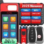 Autel maxiim km100 (x) programmatore chiavi auto, 2025 immobilizzatore chiavi, lettura/scrittura/clonazione chip, simulazione transponder, rilevamento frequenza, generazione chiavi universali
