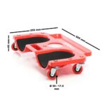 Carrello poggia ginocchia con 5 rotelle piroettanti e tavola imbottita max 350 kg