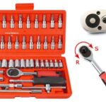 Chiavi bussola bussolotti cricchetto cacciavite esagonali set  46 pz 1/4"