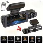 Dashcam wifi dvr per auto con visione notturna con 2 cam