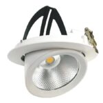 Faro led cob 40w a incasso orientabile 360 gradi 220v foro incasso 180-185 mm