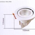 Faro led da incasso cob 30w mini orientabile 360 orizzontale e 90 verticale （f46-30w）
