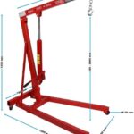 Gru gruetta idraulica da officina fino a 500 kg braccio di sollevamento 750-1290 mm