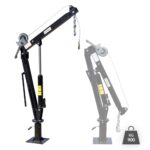 Gruetta per pick up idraulica con verricello max 900 kg 1800 mm girevole a 360° mini gru di sollevamento