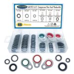 Guarnizioni per compressori per sistema a/c, kit di guarnizioni per porta compressore aria condizionata, 60 pezzi, assortimento di guarnizioni saldate
