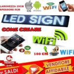 Insegna luminosa a led wifi scritta personalizzata scorrevole tabella negozio camion barca pulman ecc.